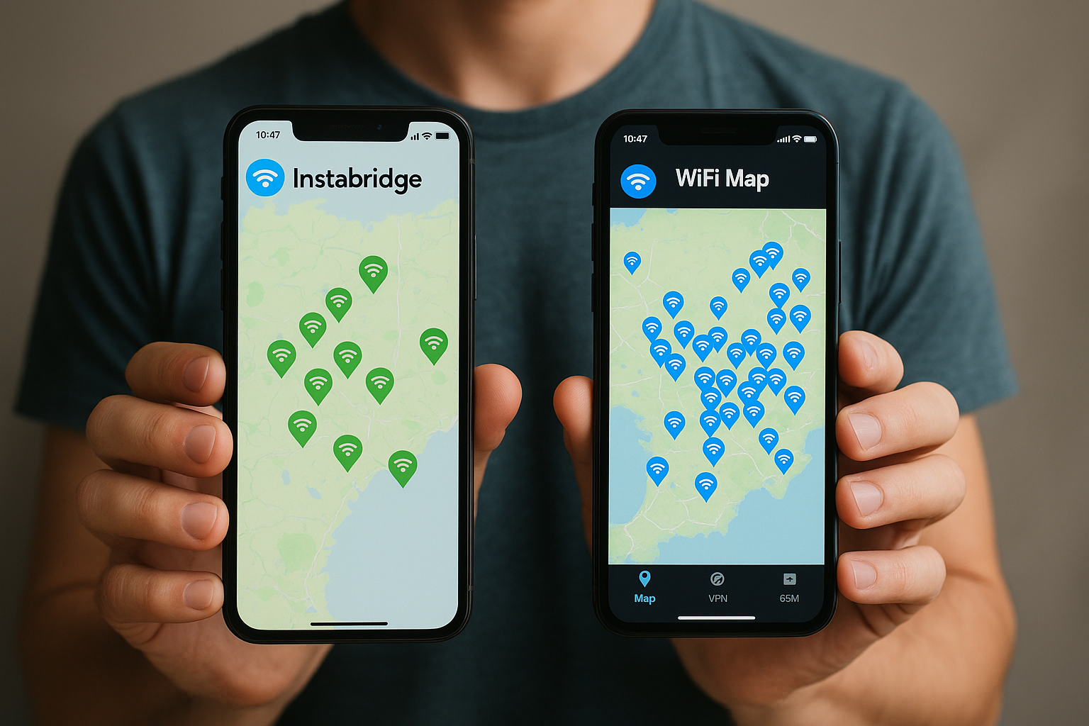 Instabridge vs WiFi Map: which app finds more available networks