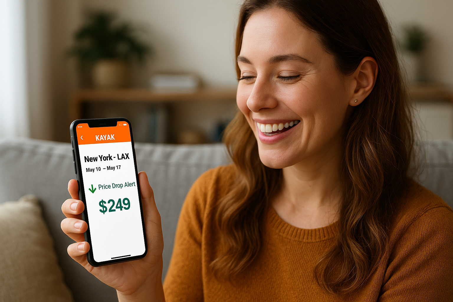 KAYAK shows cheapest flights of the month with price drop alerts