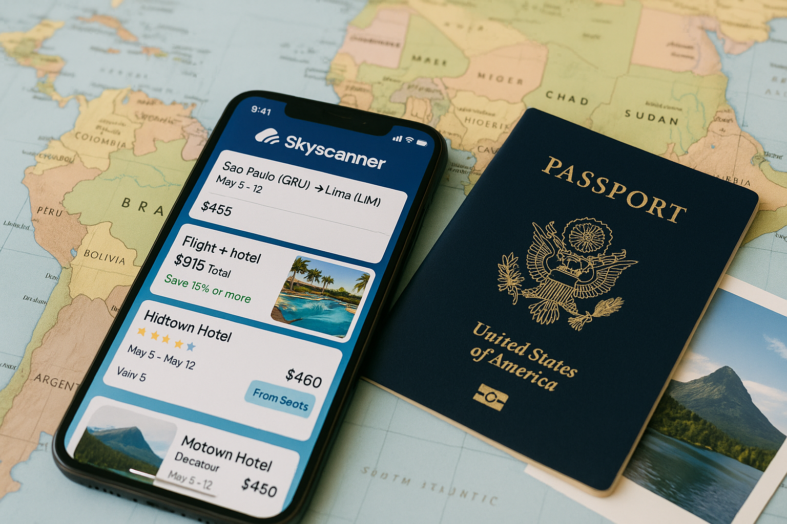 Skyscanner shows combinations of flights and hotels that are cheaper together